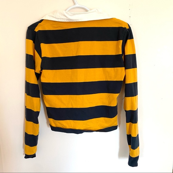 Harlow Navy and Mustard Collared Long Sleeve XS - Picture 7 of 7